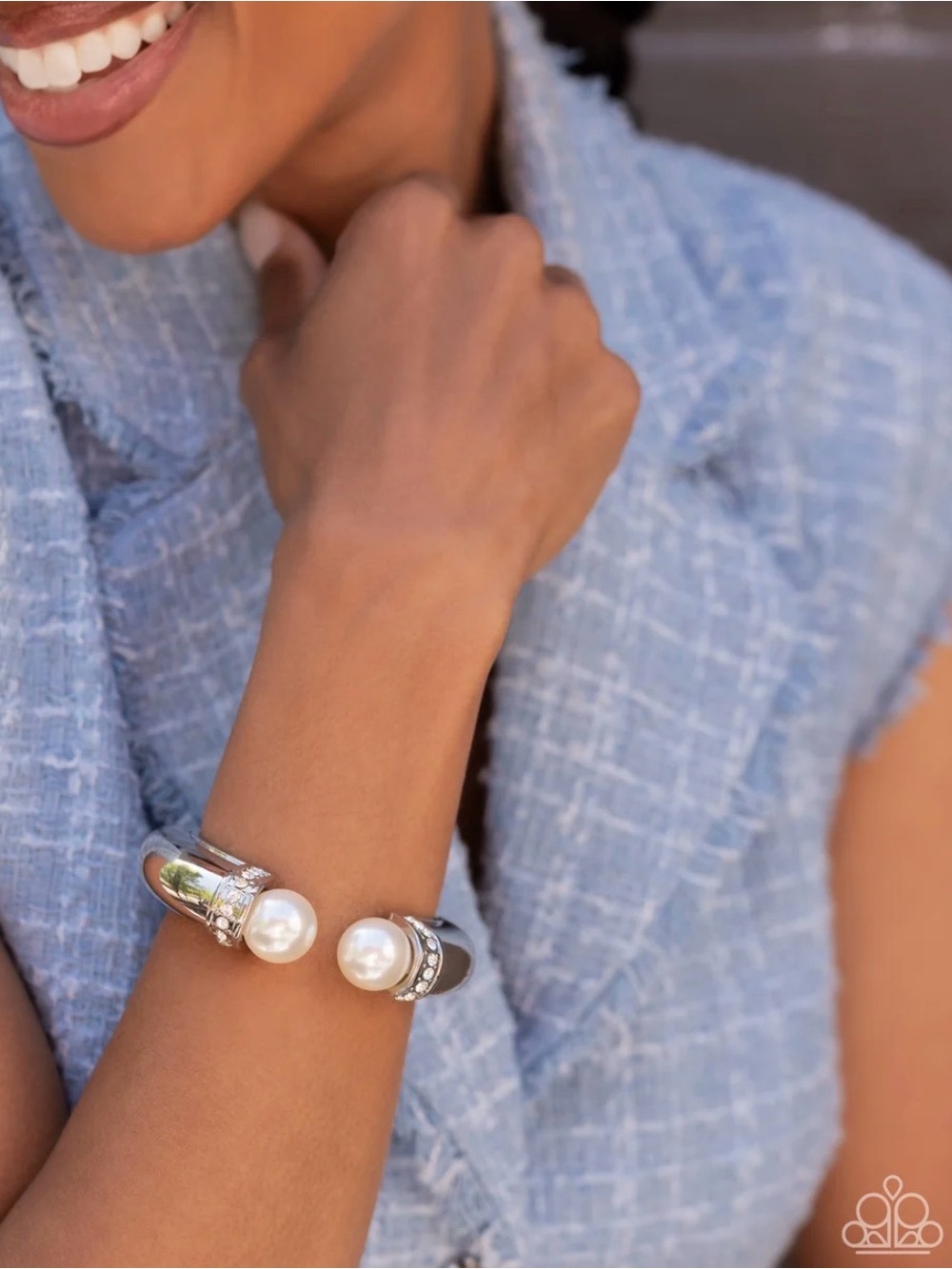 Breathtaking Balance White Bracelet